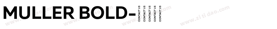 MULLER BOLD字体转换